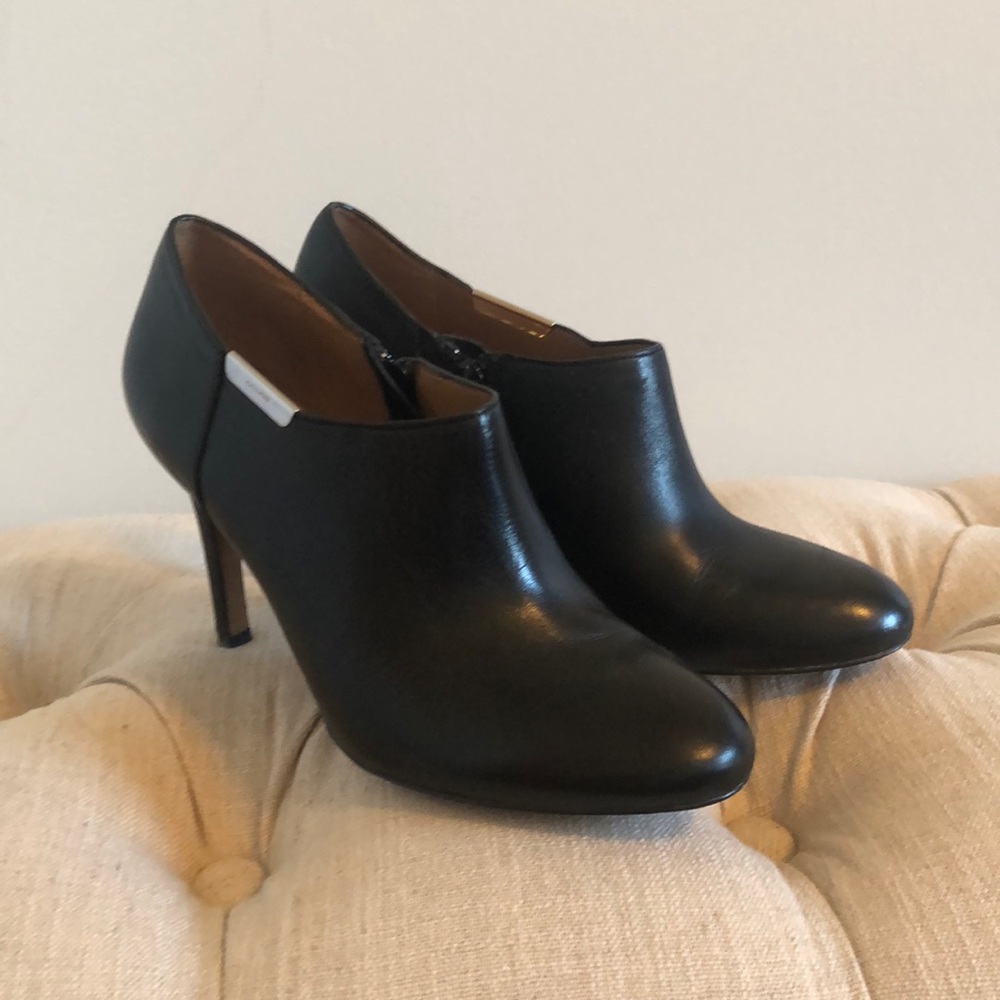 Black Heeled Coach Booties